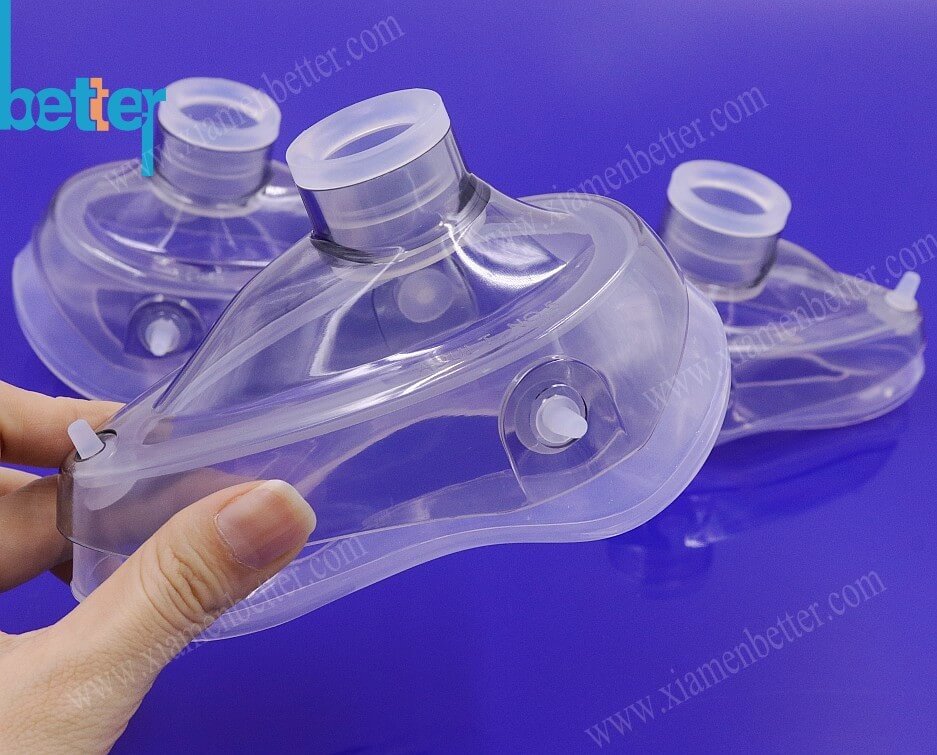 组合式上盖PC硅胶面罩医用呼吸面罩简易呼吸器医疗器械配件可定制零售批发